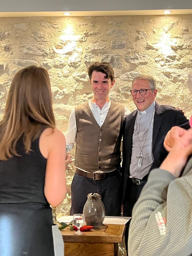 Martin avec Mgr Pierre Yves Michel